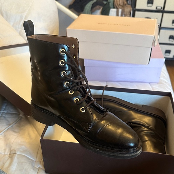 Men's Black Leather Boots - Picture 2 of 5